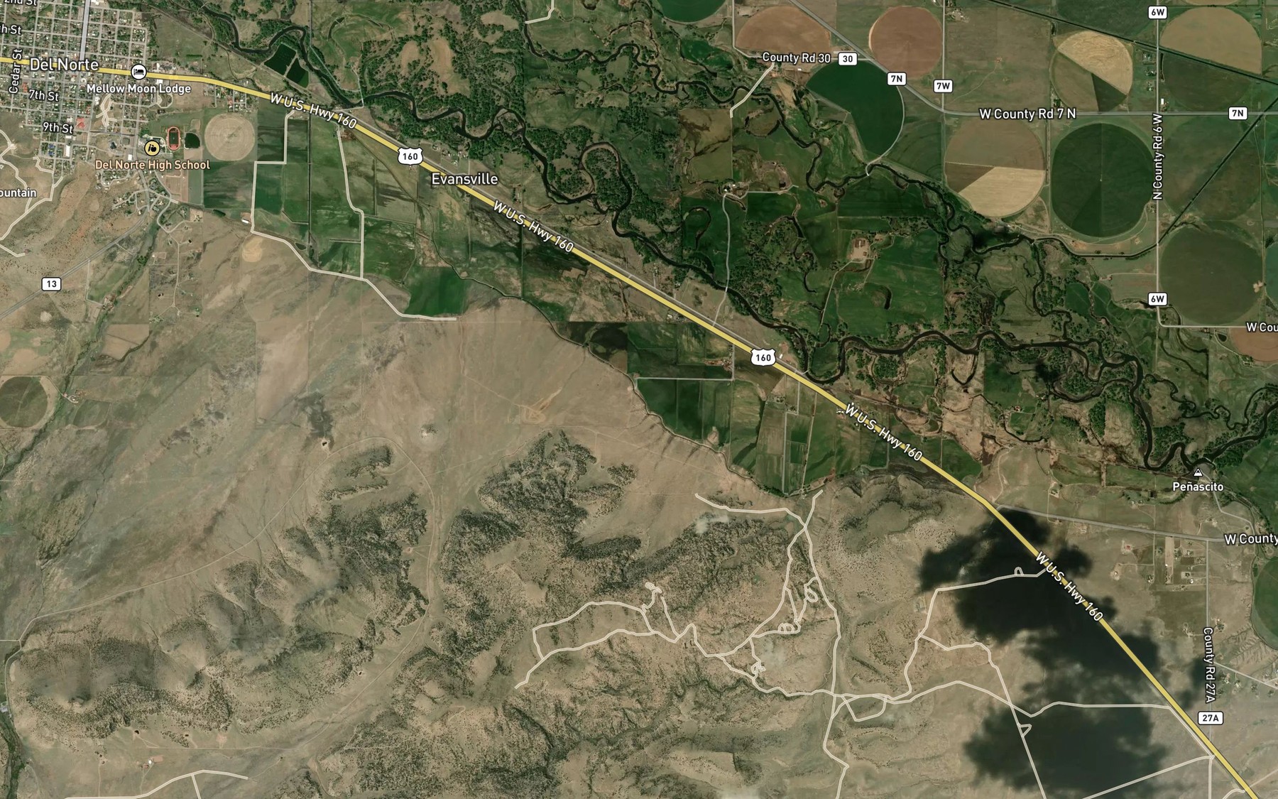 Satellite map of the Rio Grande Number 1