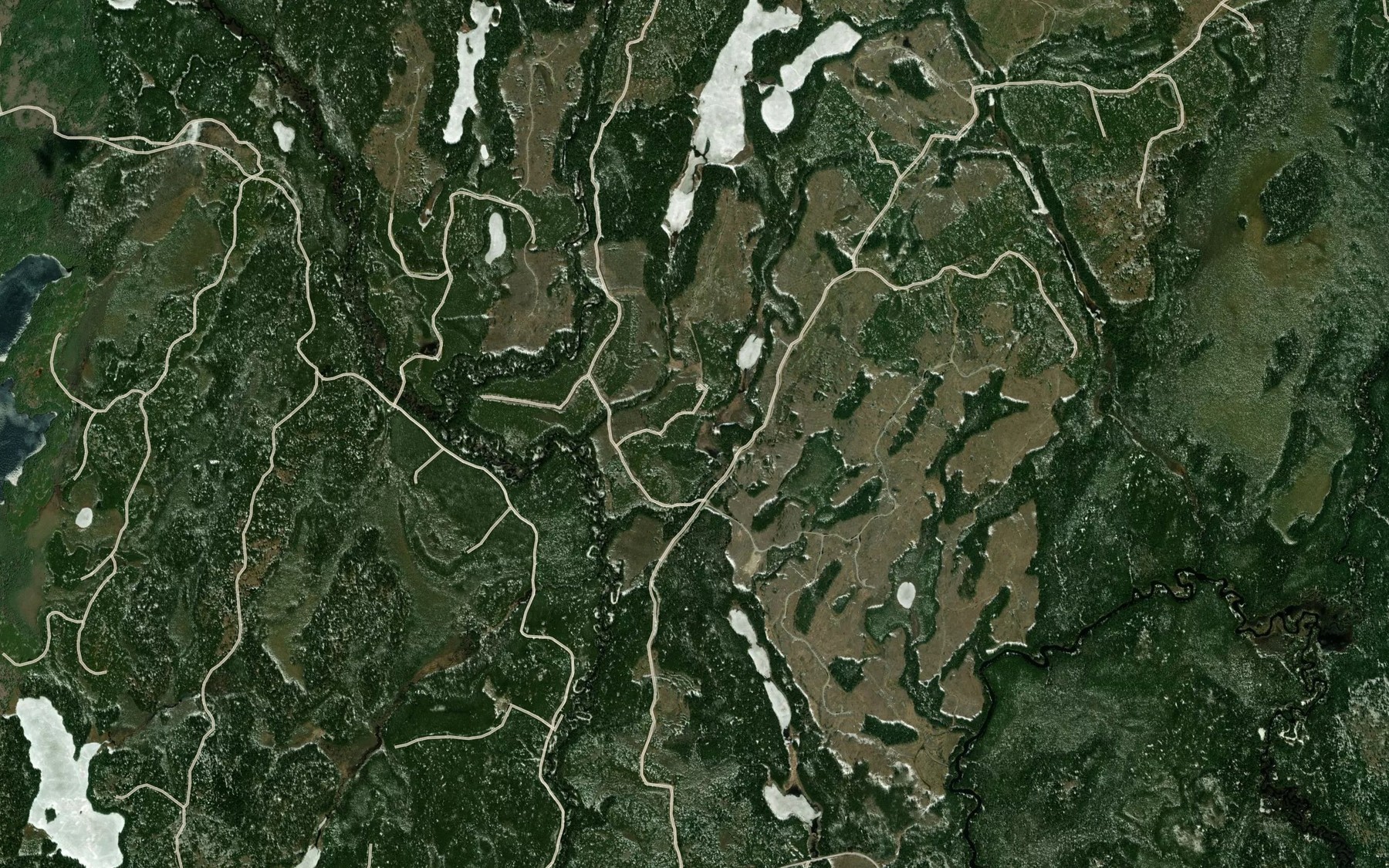 Satellite map of the Kimiwan Creek