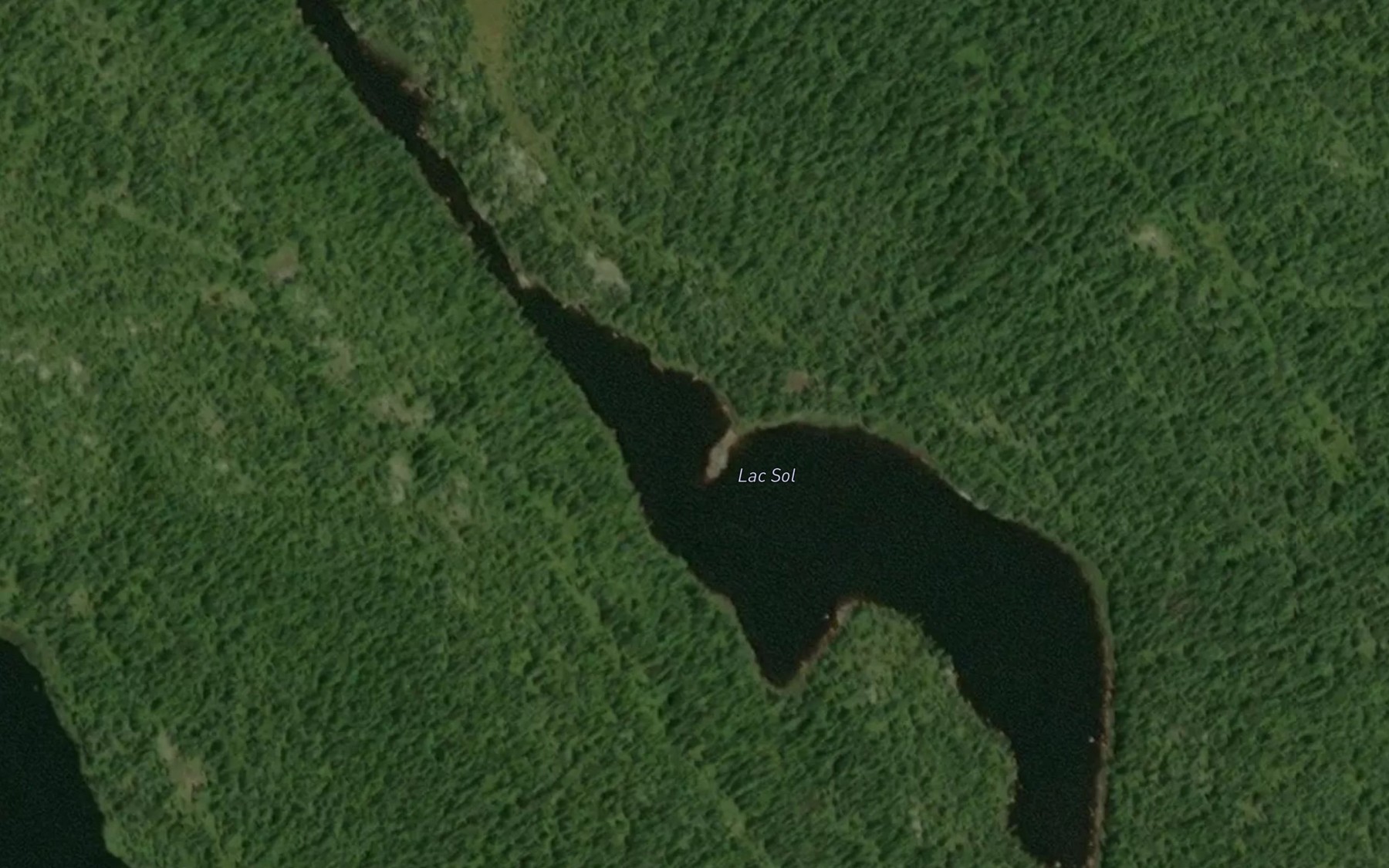 Satellite map of the Lac Sol