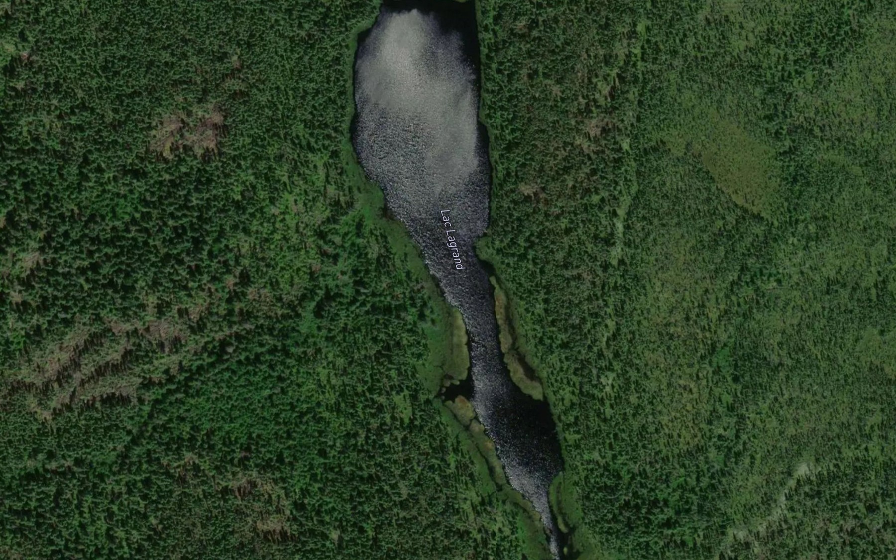 Satellite map of the Lac Lagrand