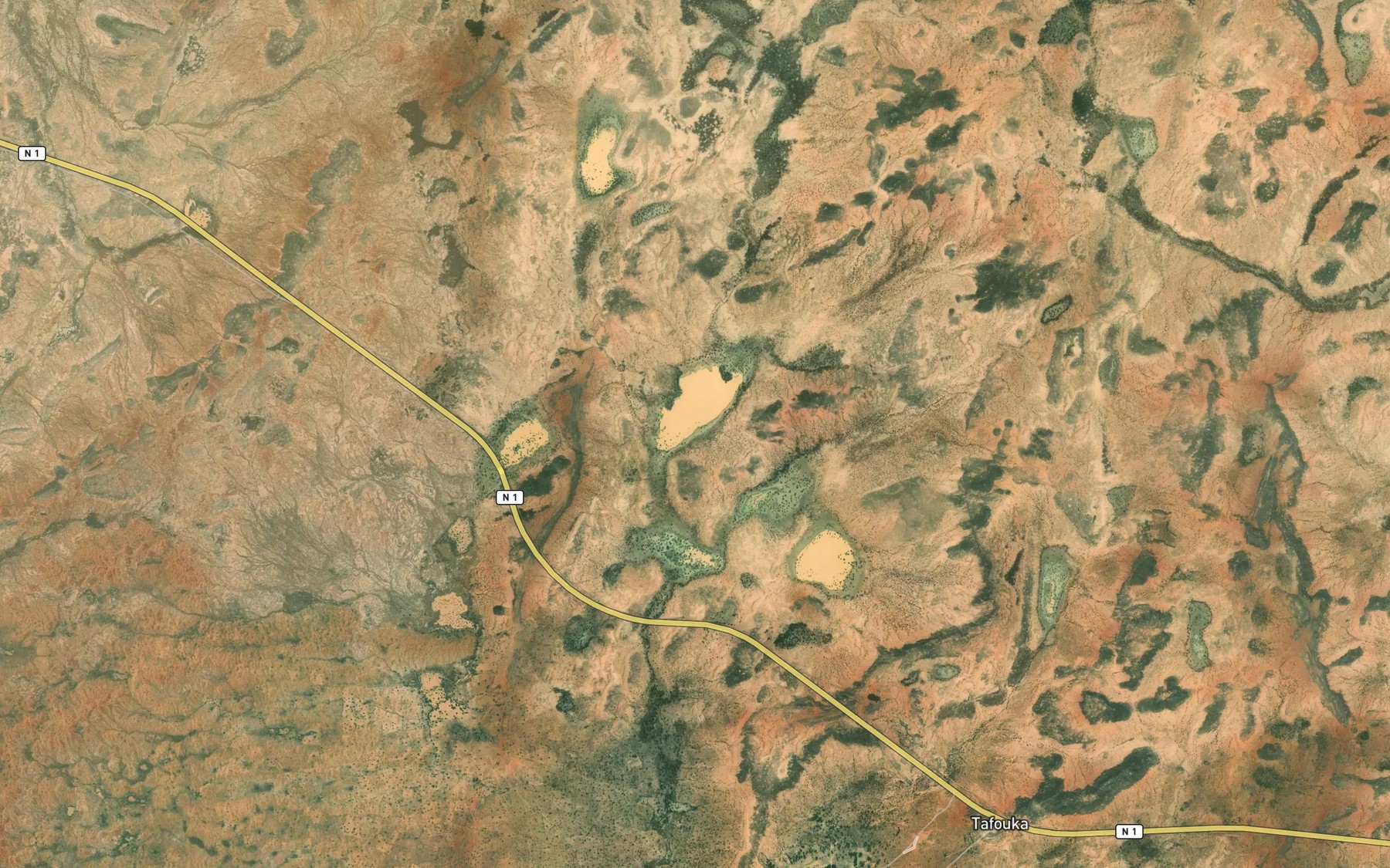 Satellite map of the Siguiti