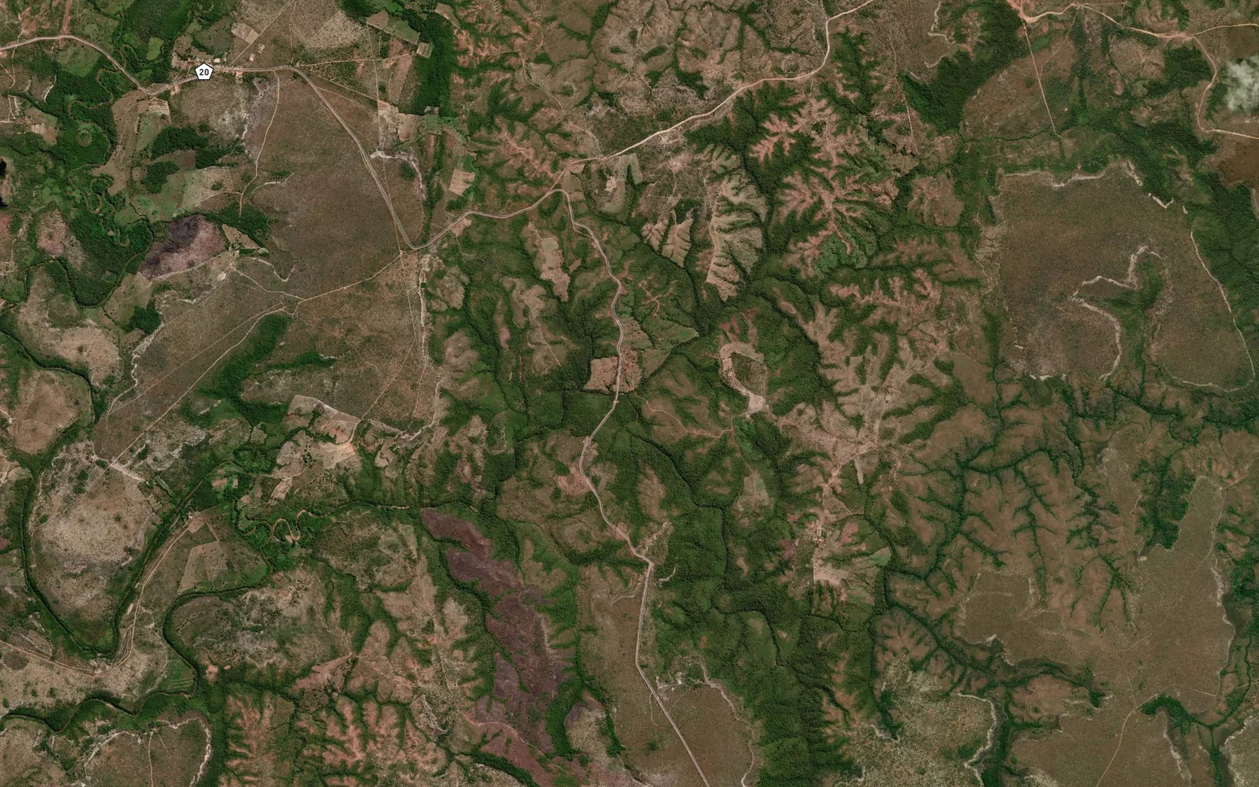 Satellite map of the Corrego Brejao