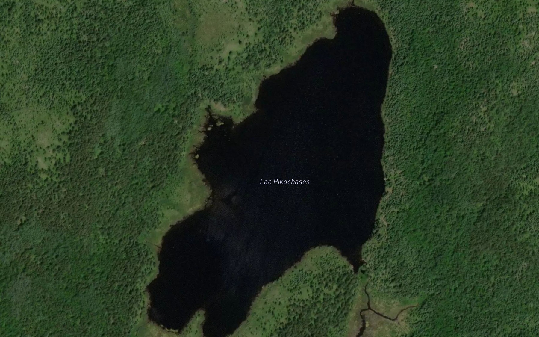 Satellite map of the Lac Pikochases