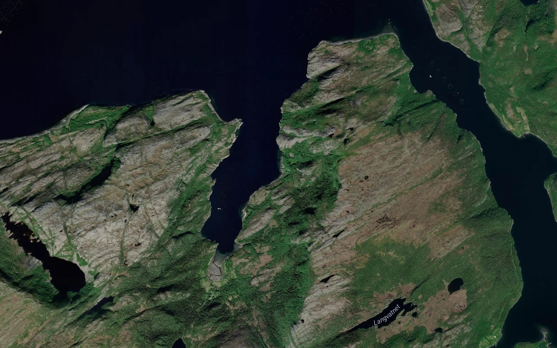 Satellite map of the Klungvika