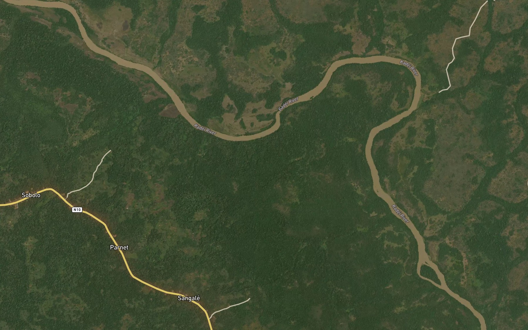 Satellite map of the Angkami