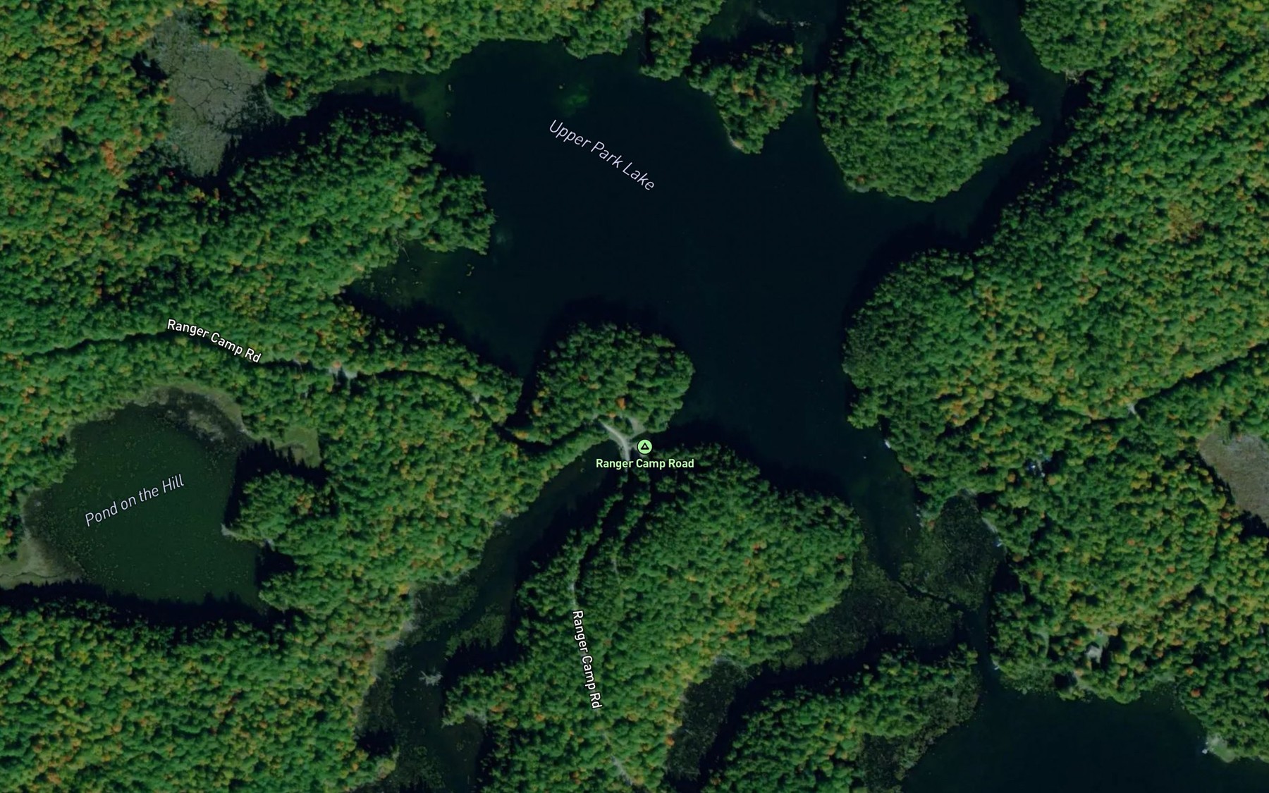Satellite map of the Upper Park Lake