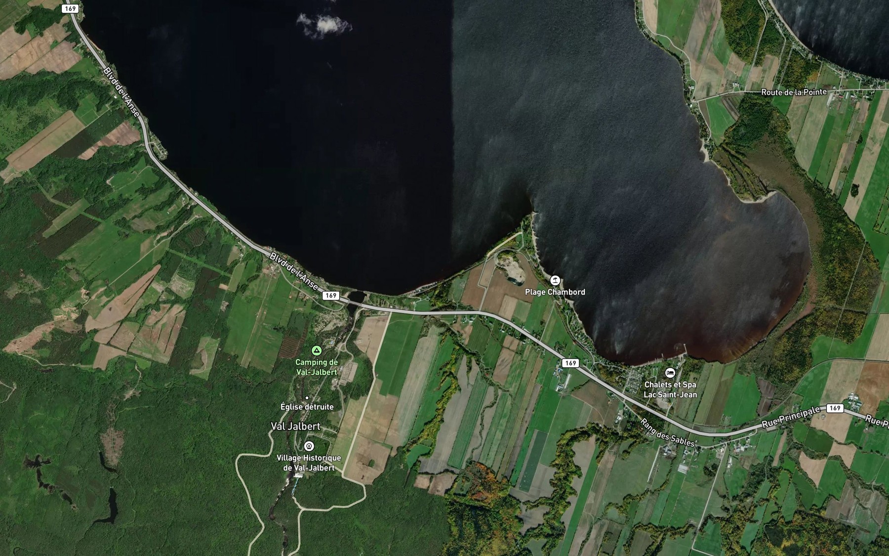 Satellite map of the Ruisseau Brassard