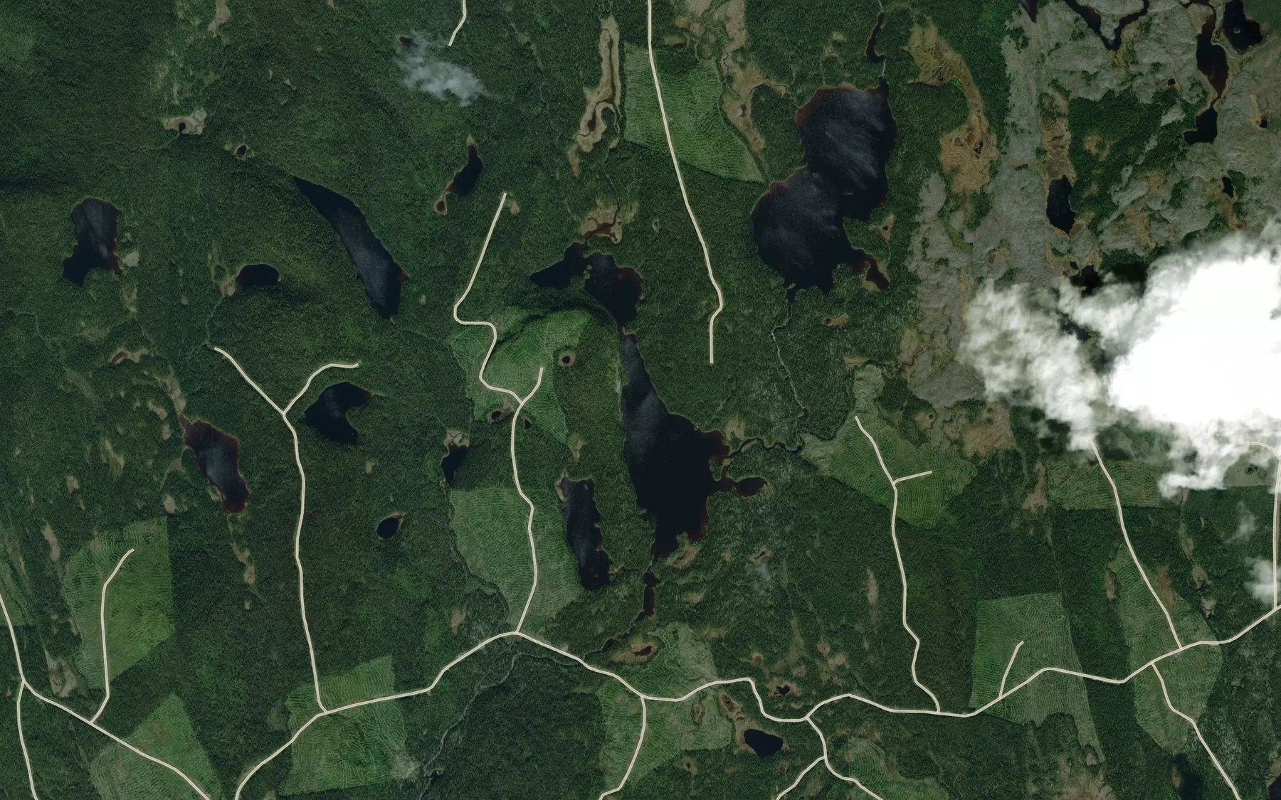 Satellite map of the Lac Mouffette