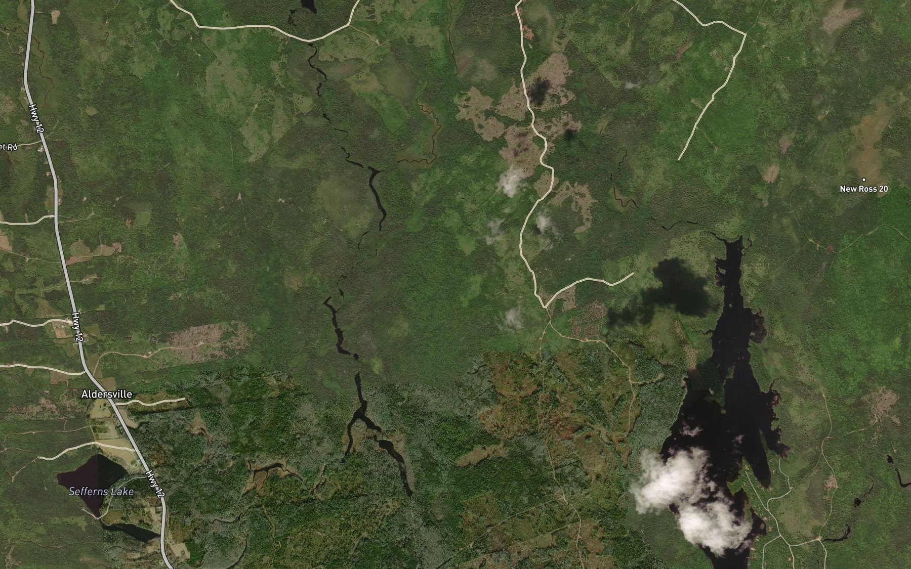 Satellite map of the Porcupine Gully