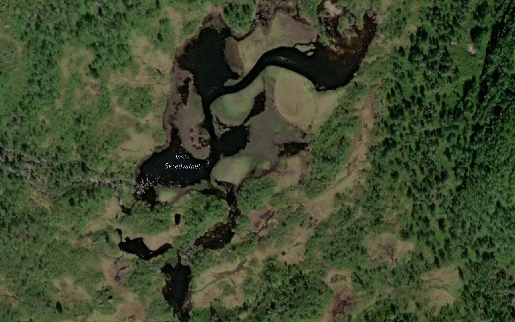 Satellite map of the Skredvatnet,inste