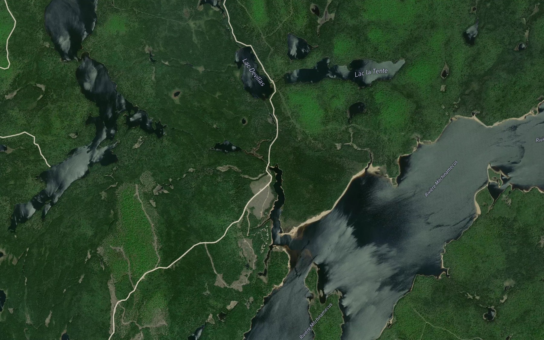 Satellite map of the Ruisseau Villeneuve