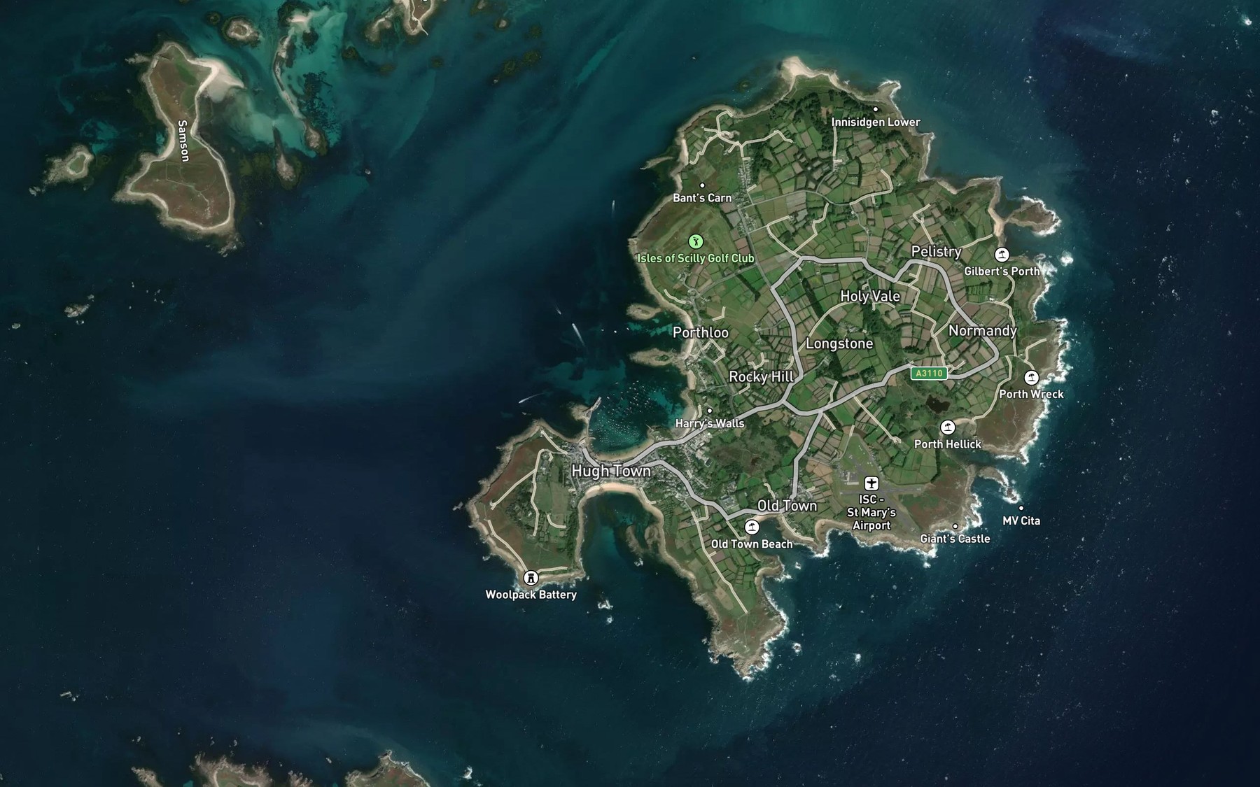 Satellite map of the St. Mary's Pool