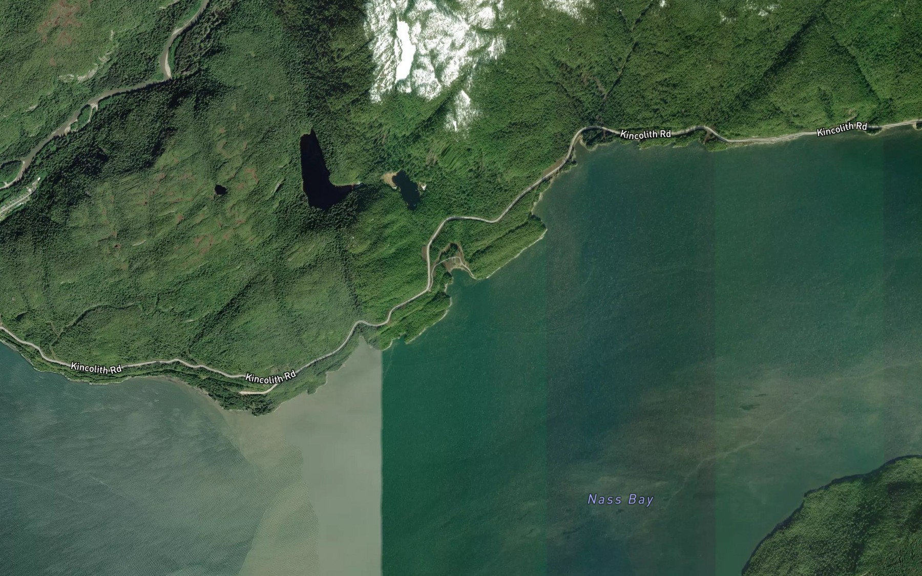 Satellite map of the Mill Bay