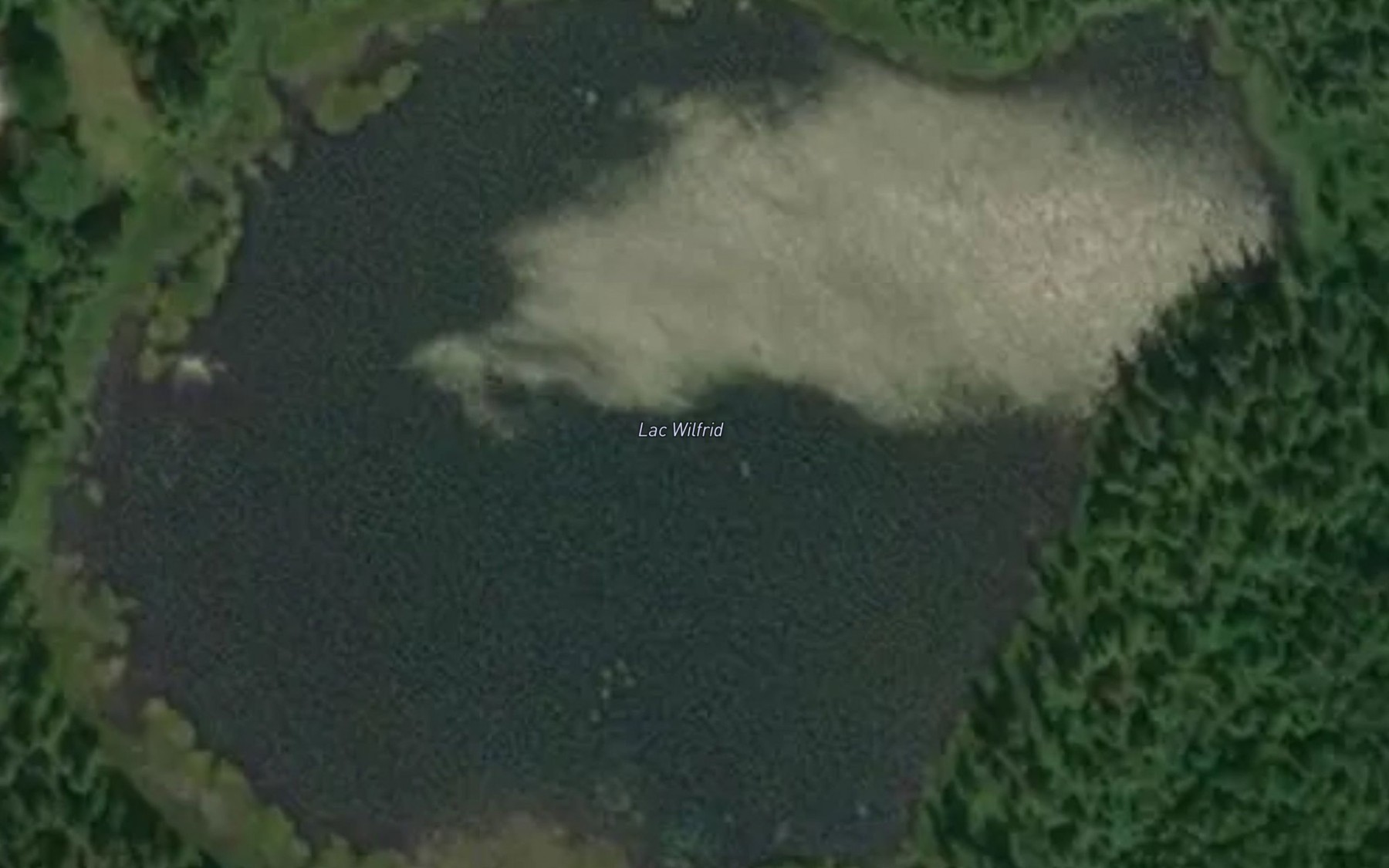 Satellite map of the Lac Wilfrid