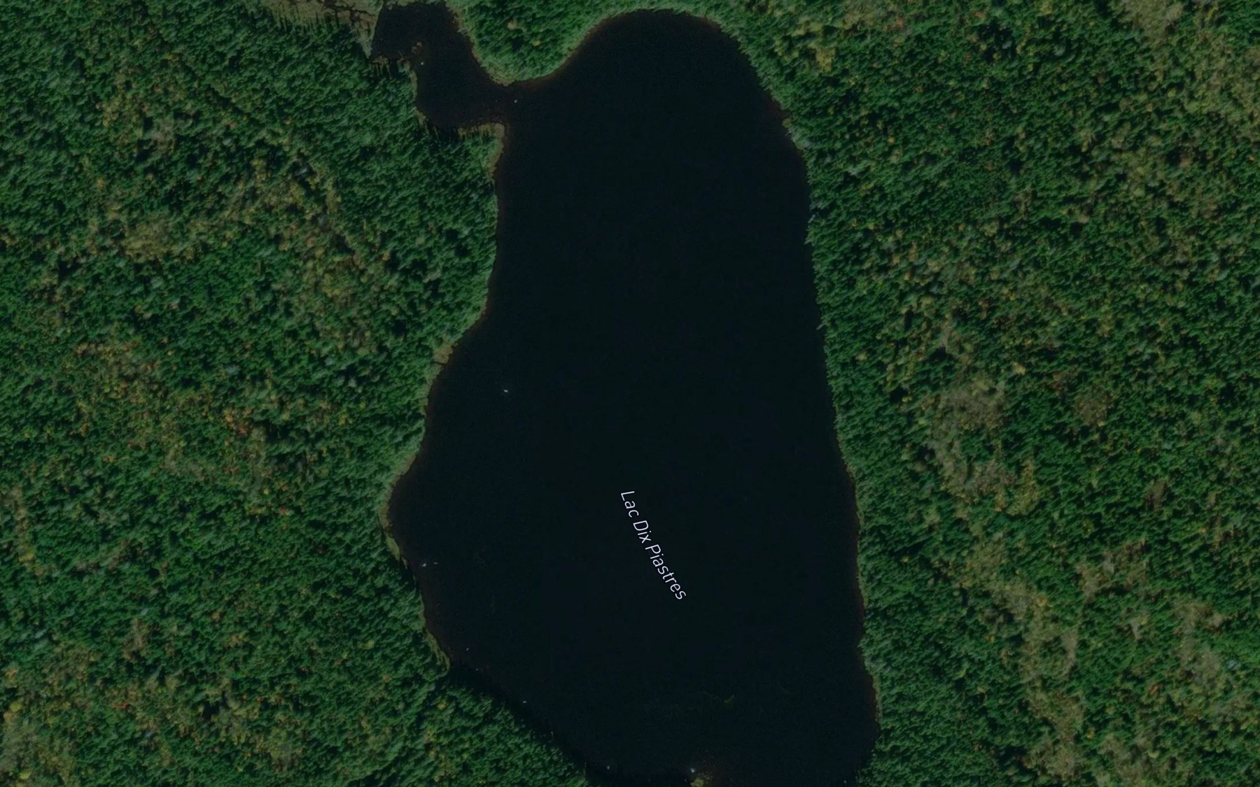 Satellite map of the Lac Dix Piastres