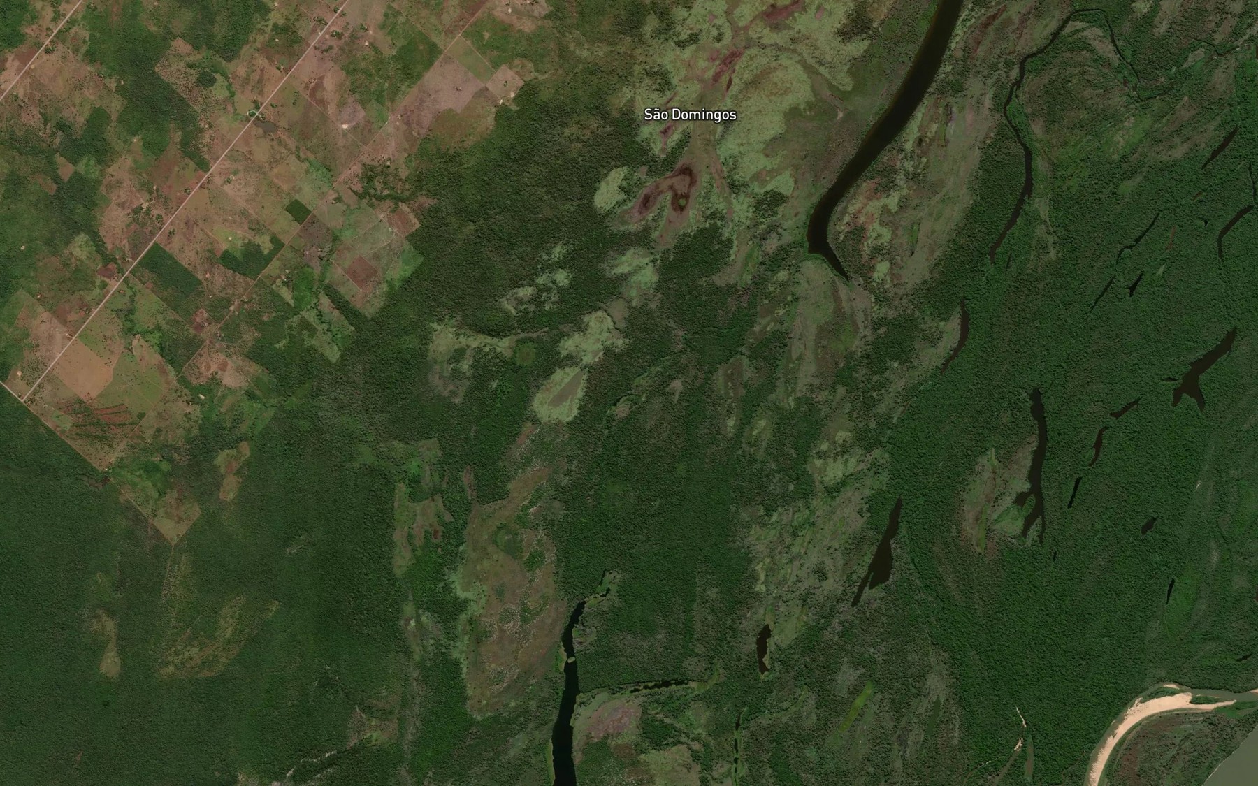 Satellite map of the Corrego Sao Domingos