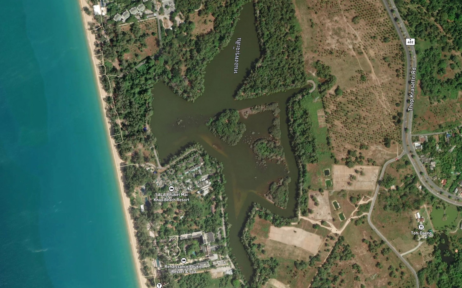 Satellite map of the Phru Che San