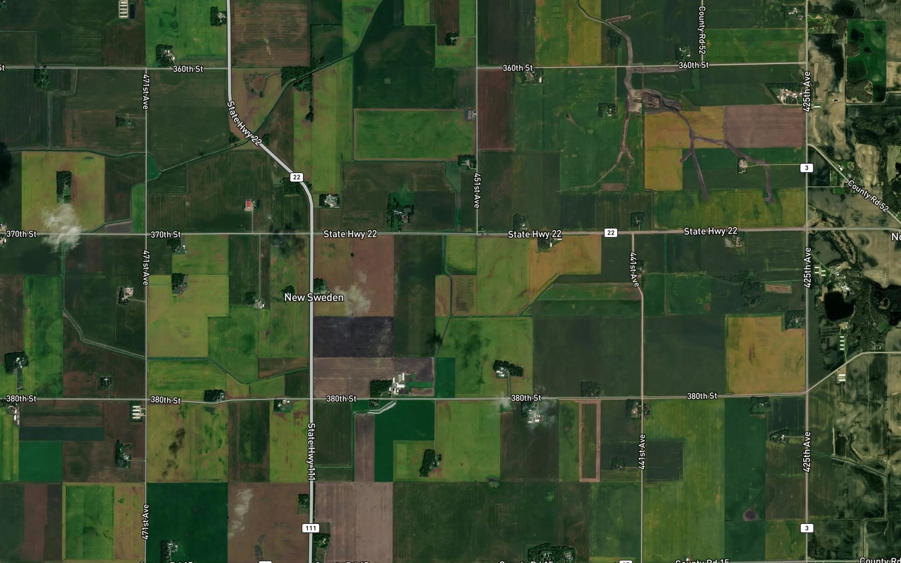 Satellite map of the County Ditch Number Twentyseven A