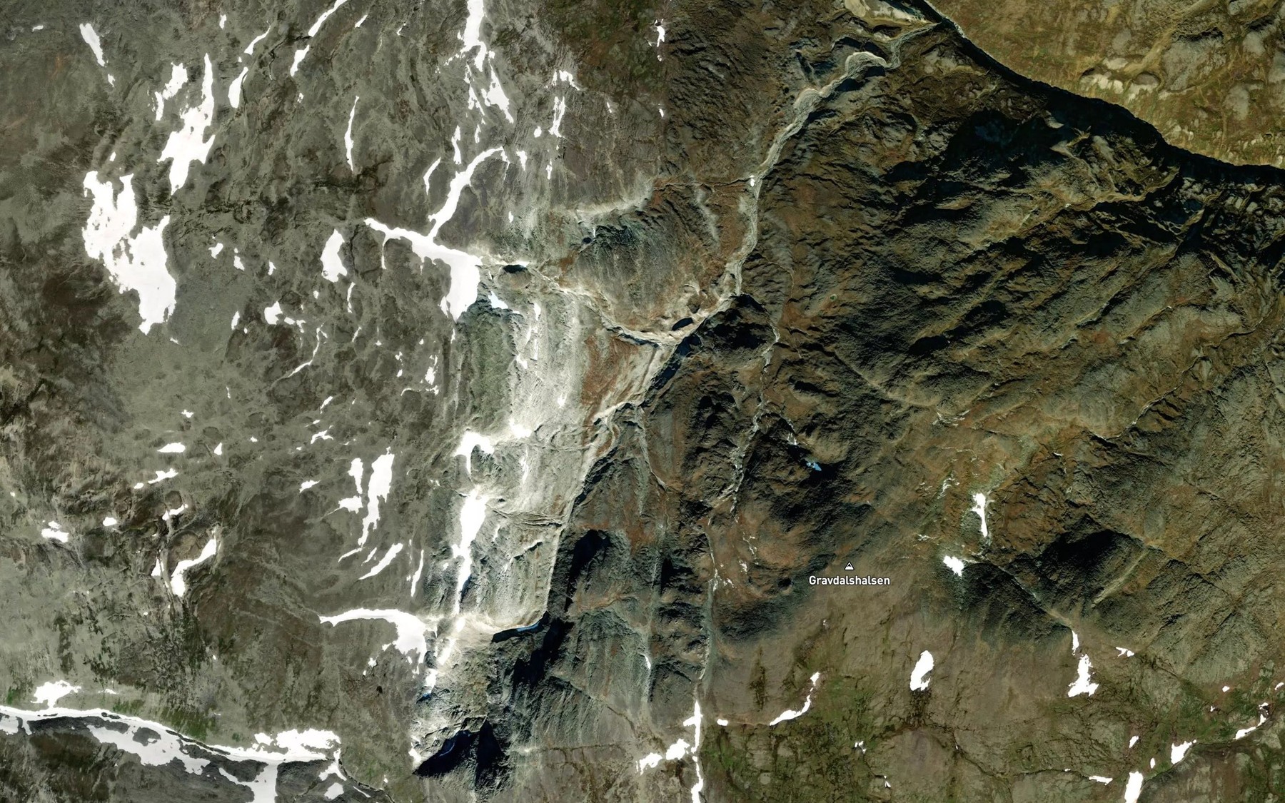 Satellite map of the Gravdalsai