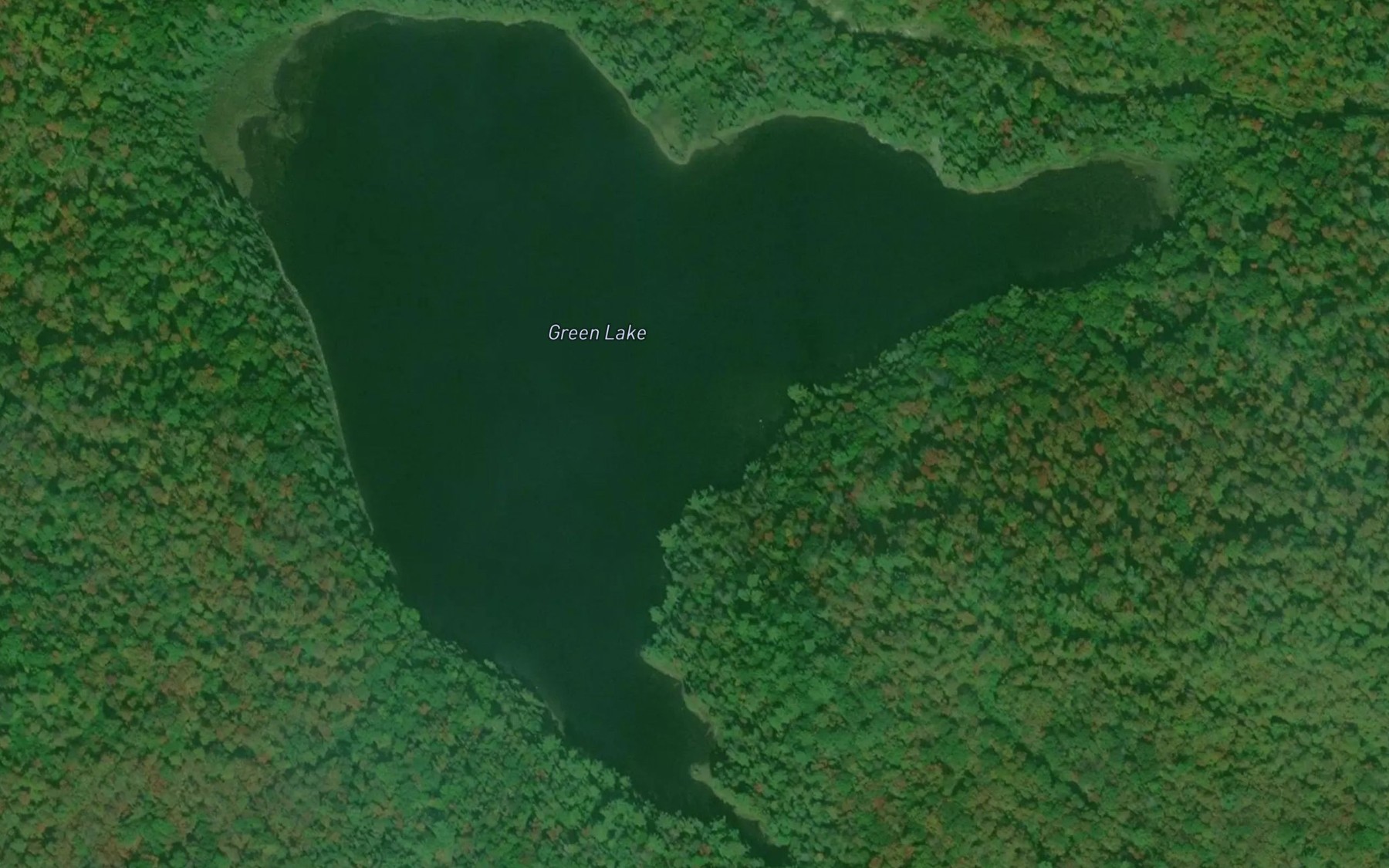 Satellite map of the Green Lake