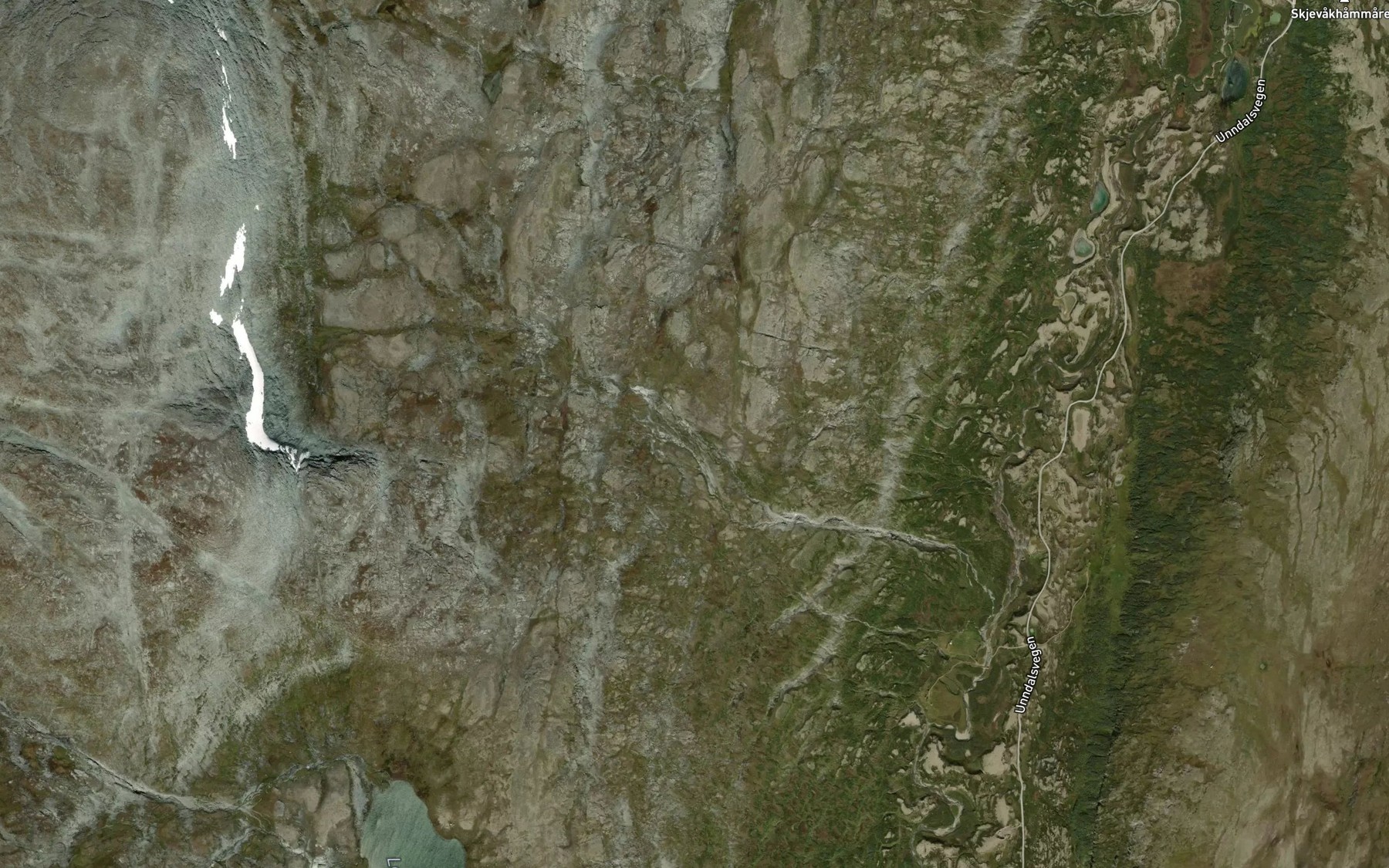 Satellite map of the Gronlibekken