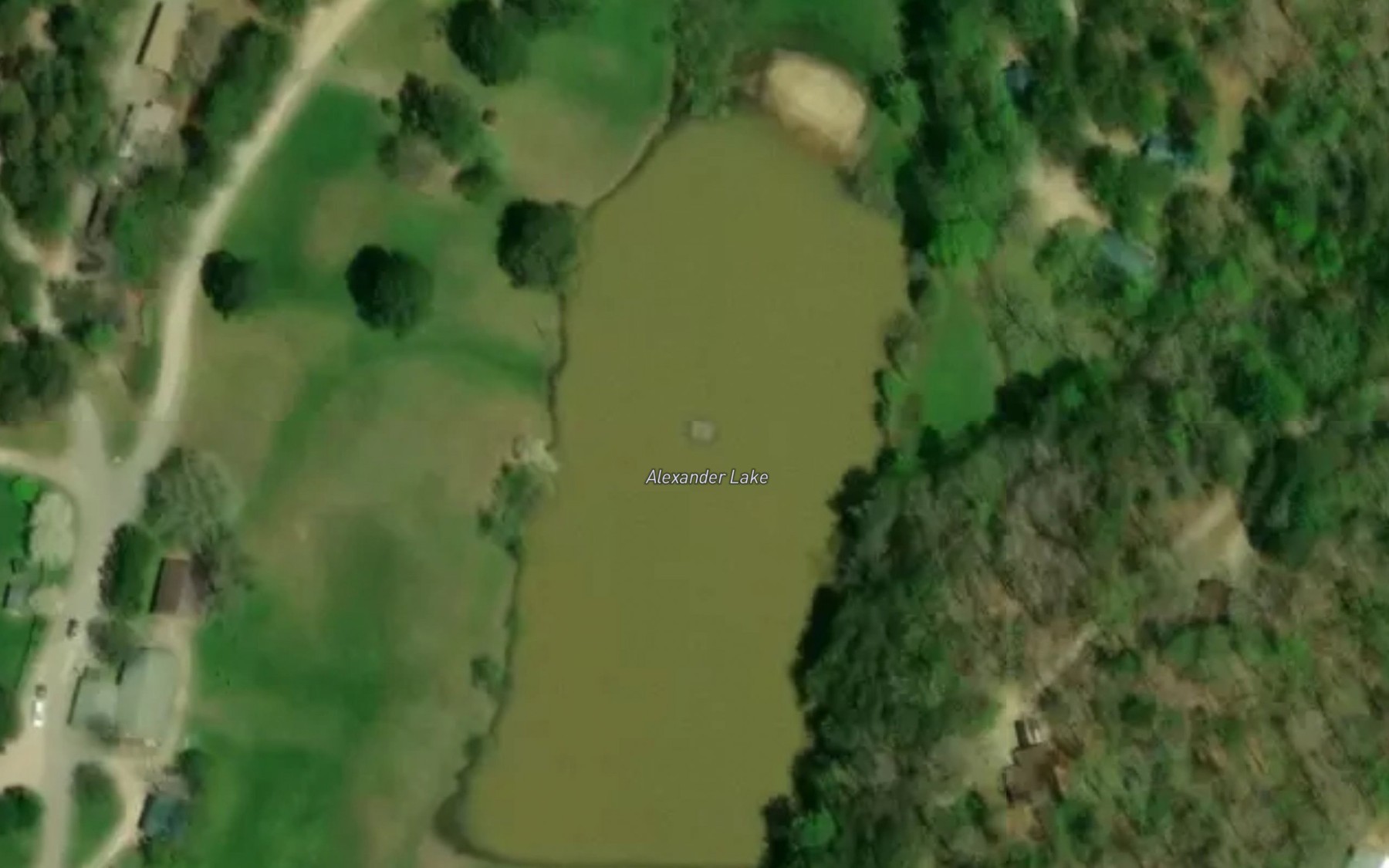 Satellite map of the Alexander Lake