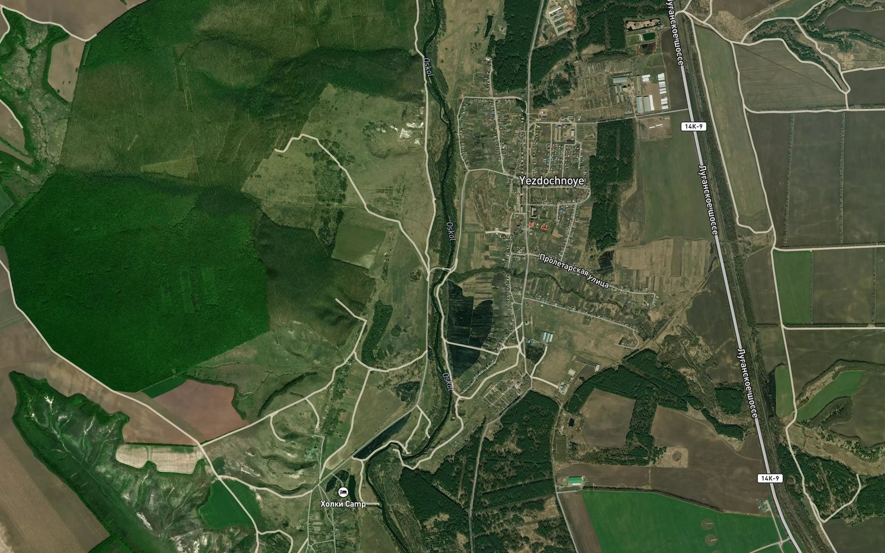 Satellite map of the Gryaznovka