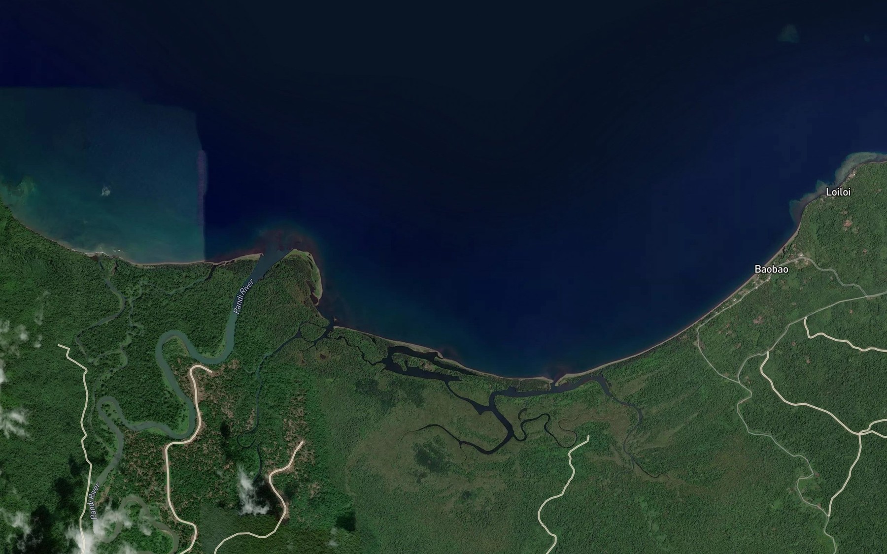 Satellite map of the Hixon Bay