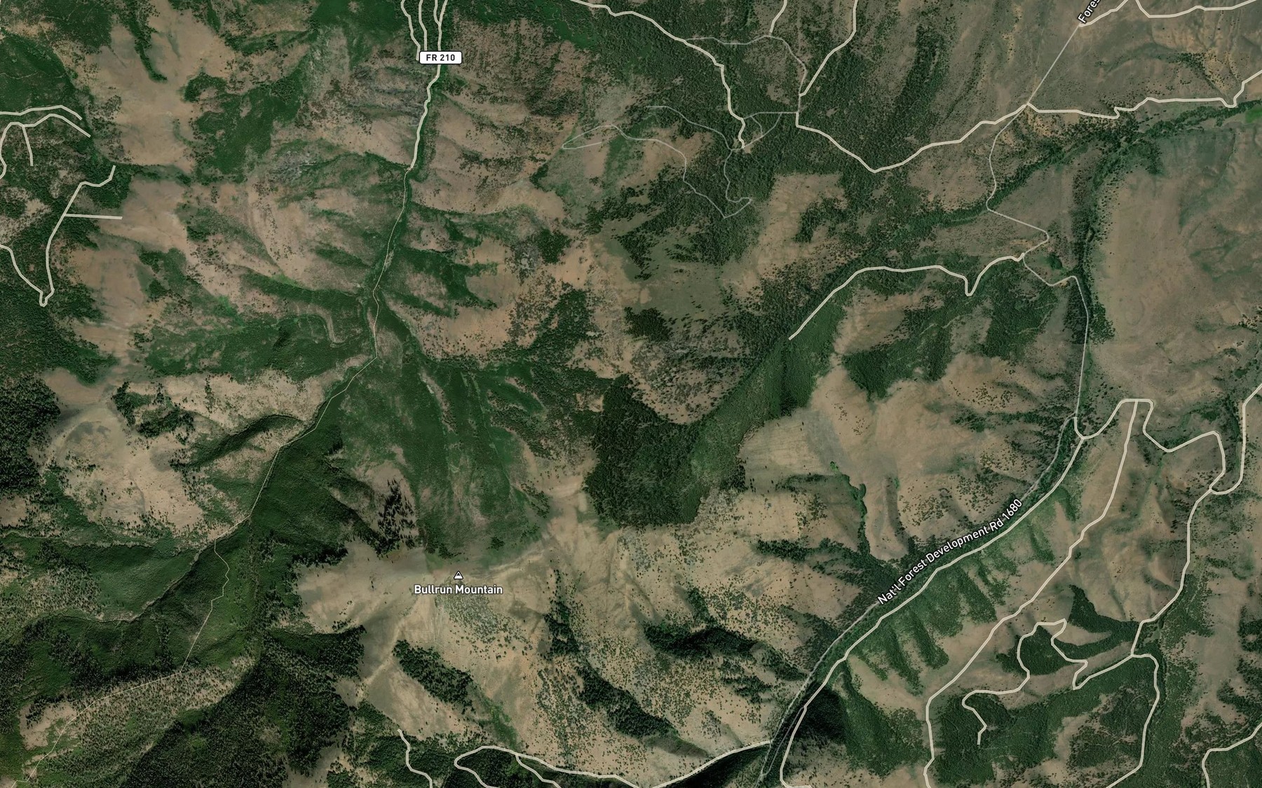 Satellite map of the Skull Gulch Spring