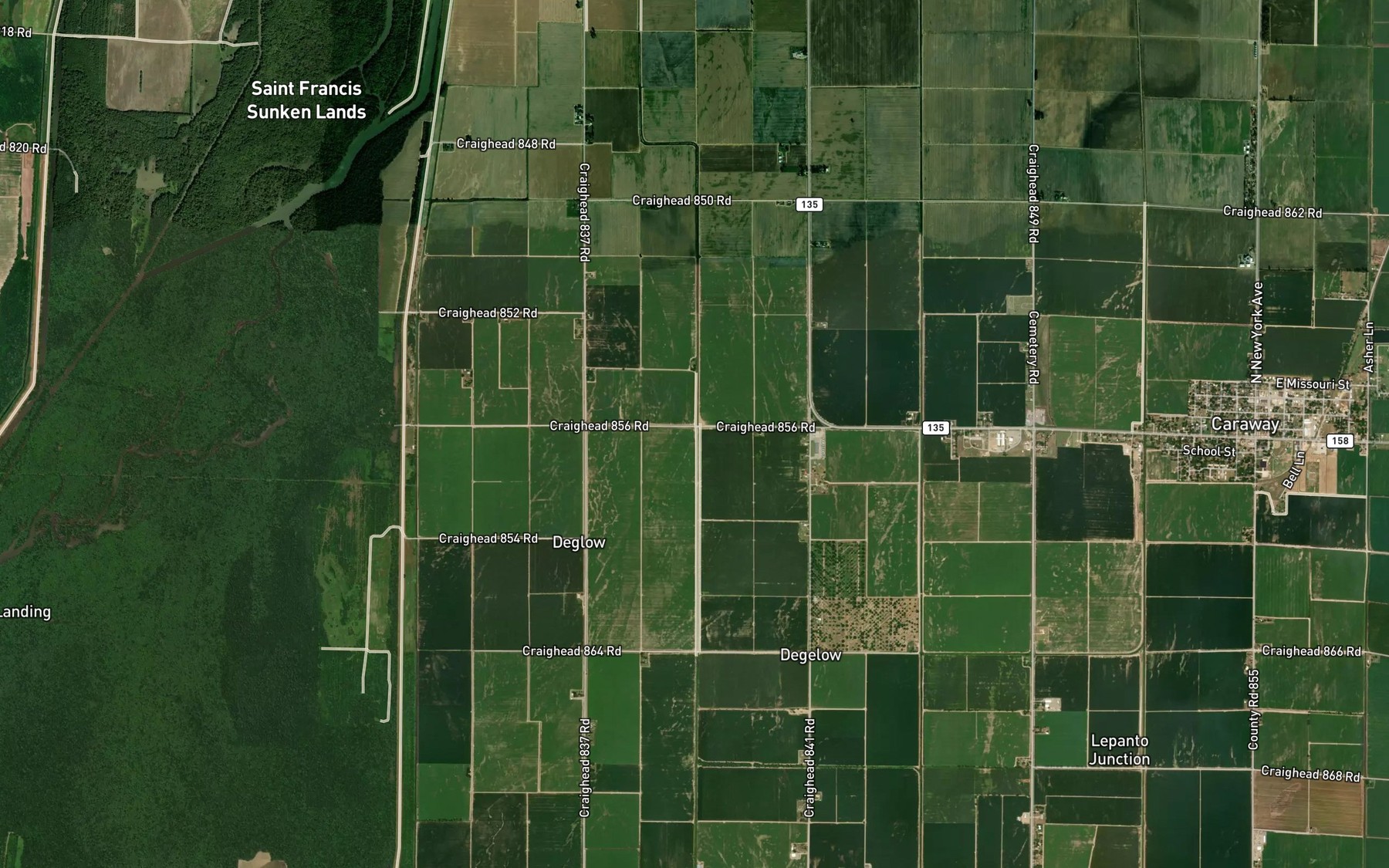 Satellite map of the Ditch Number 6