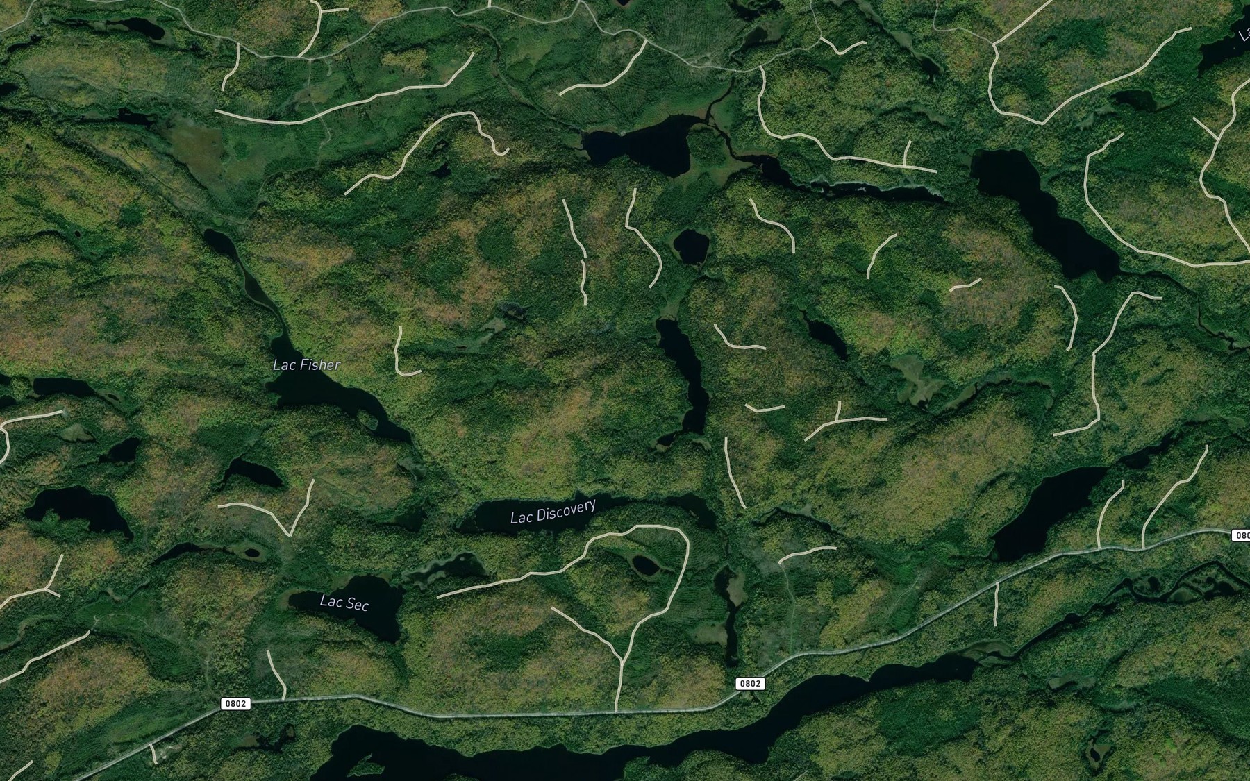 Satellite map of the Lac Souchet