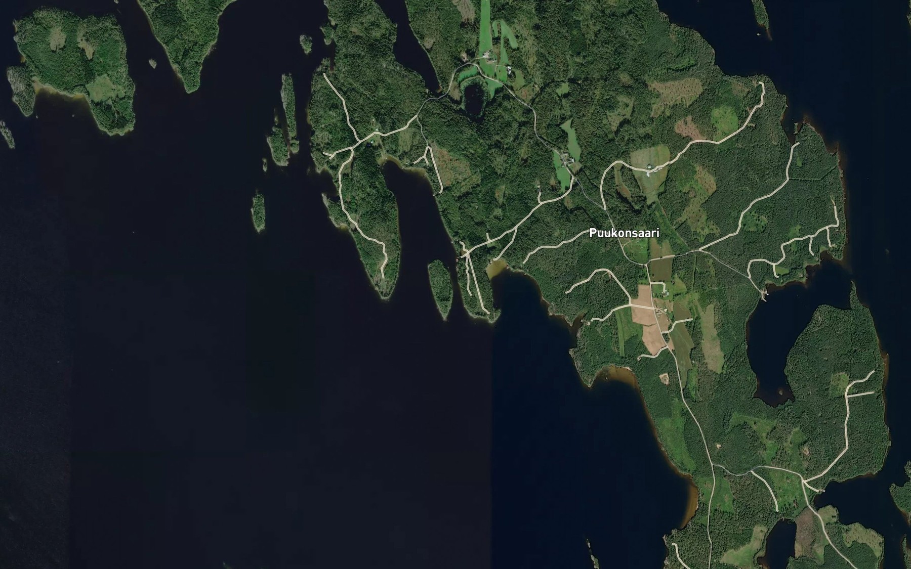 Satellite map of the Saarensalmi