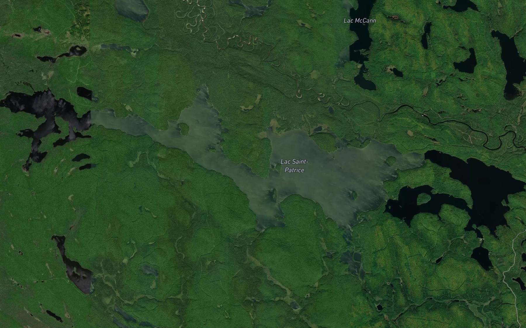 Satellite map of the Lac Saint-Patrice
