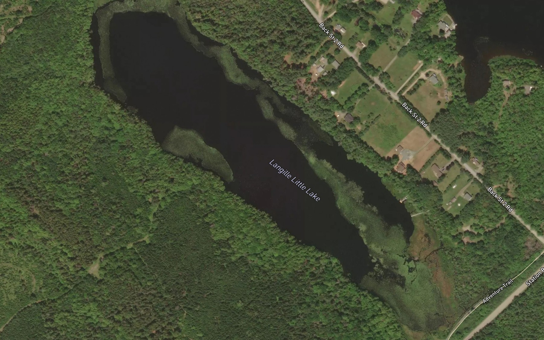 Satellite map of the Langille LittleLake