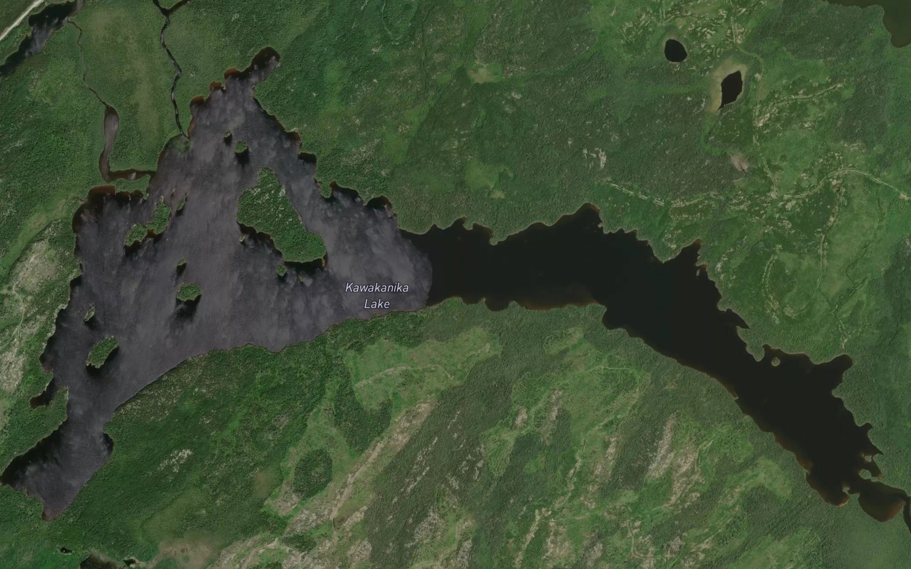 Satellite map of the Kawakanika Lake