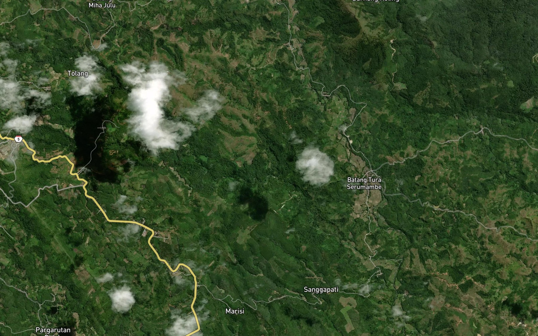 Satellite map of the Air Batang Tura
