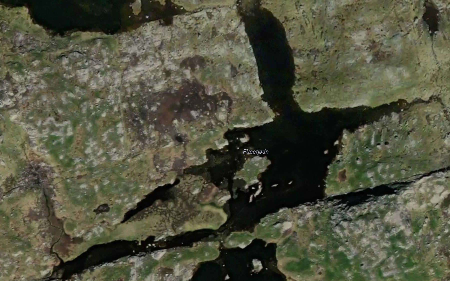 Satellite map of the Flaeetjodn