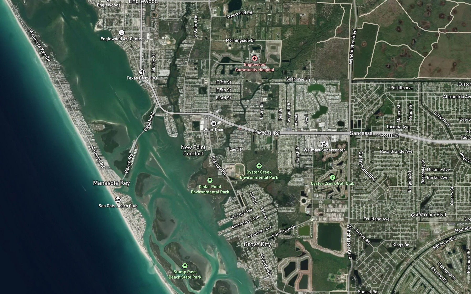 Satellite map of the Mars Canal