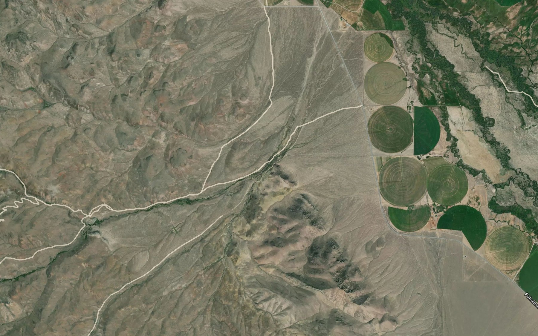 Satellite map of the South Fork Lawson Creek