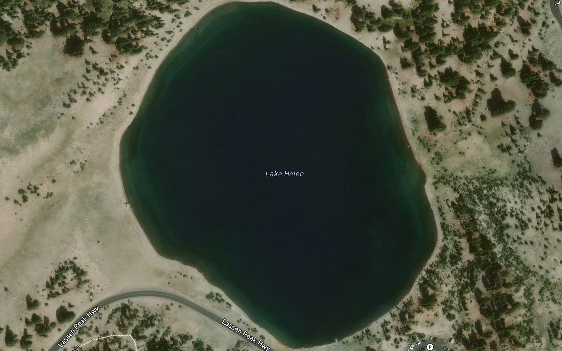 Satellite map of the Lake Helen