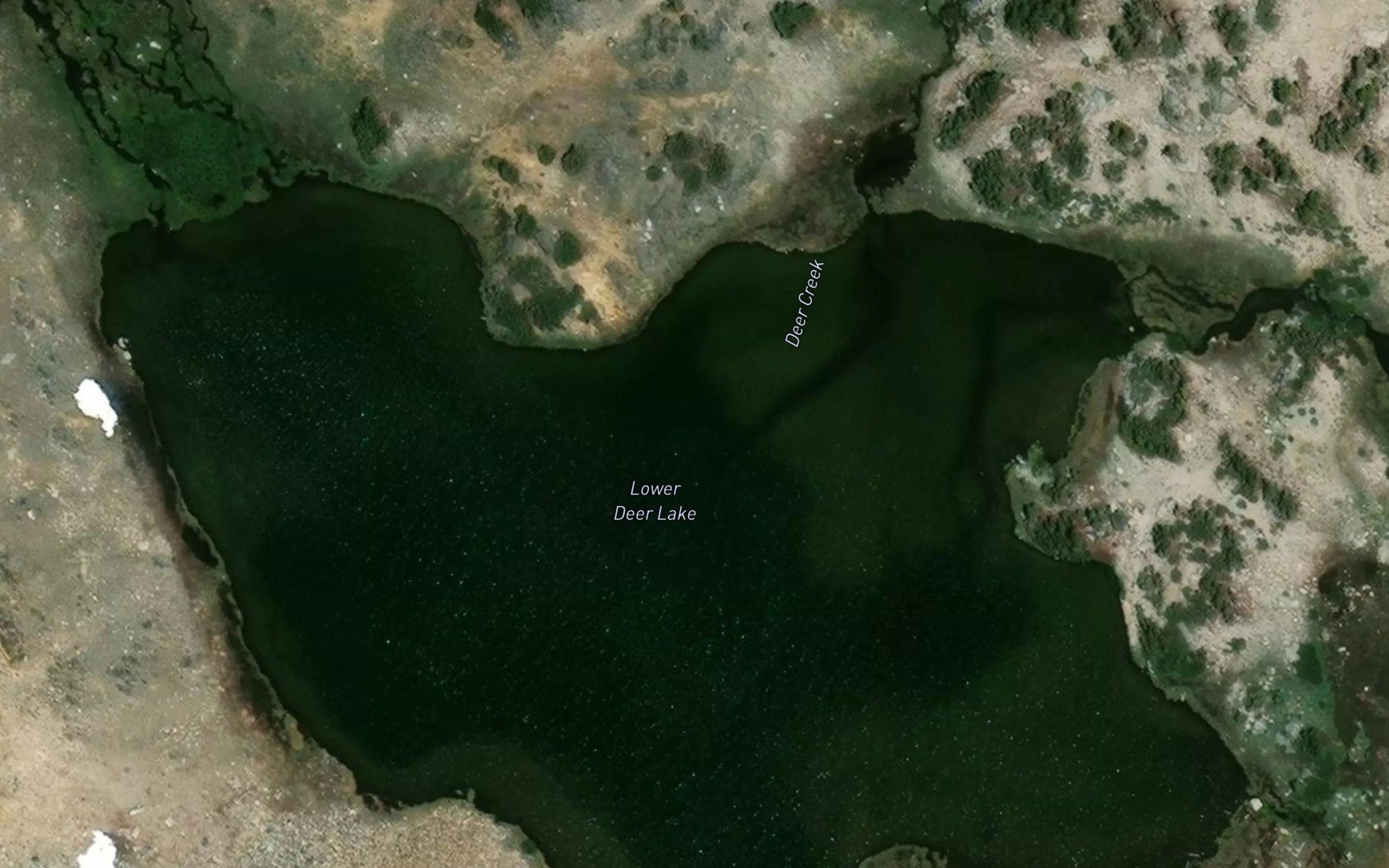 Satellite map of the Deer Lakes