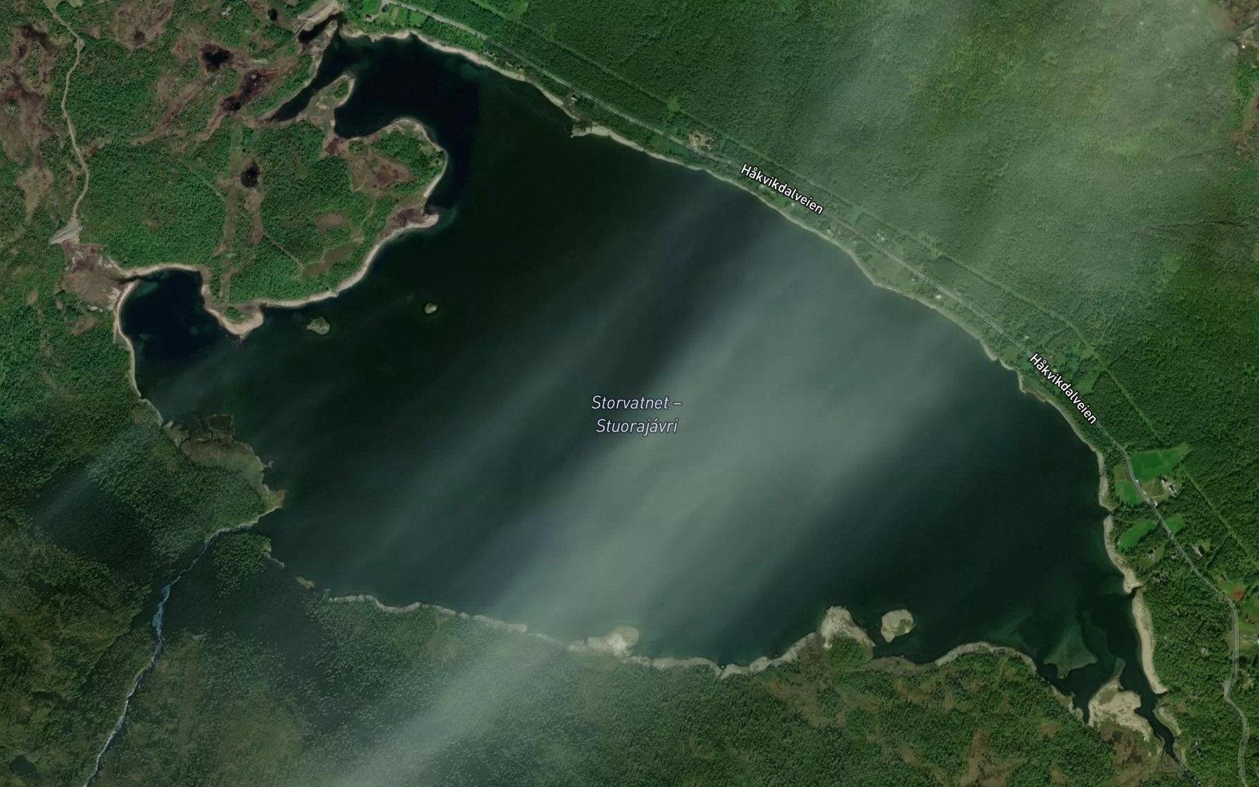Satellite map of the Stuorajavri