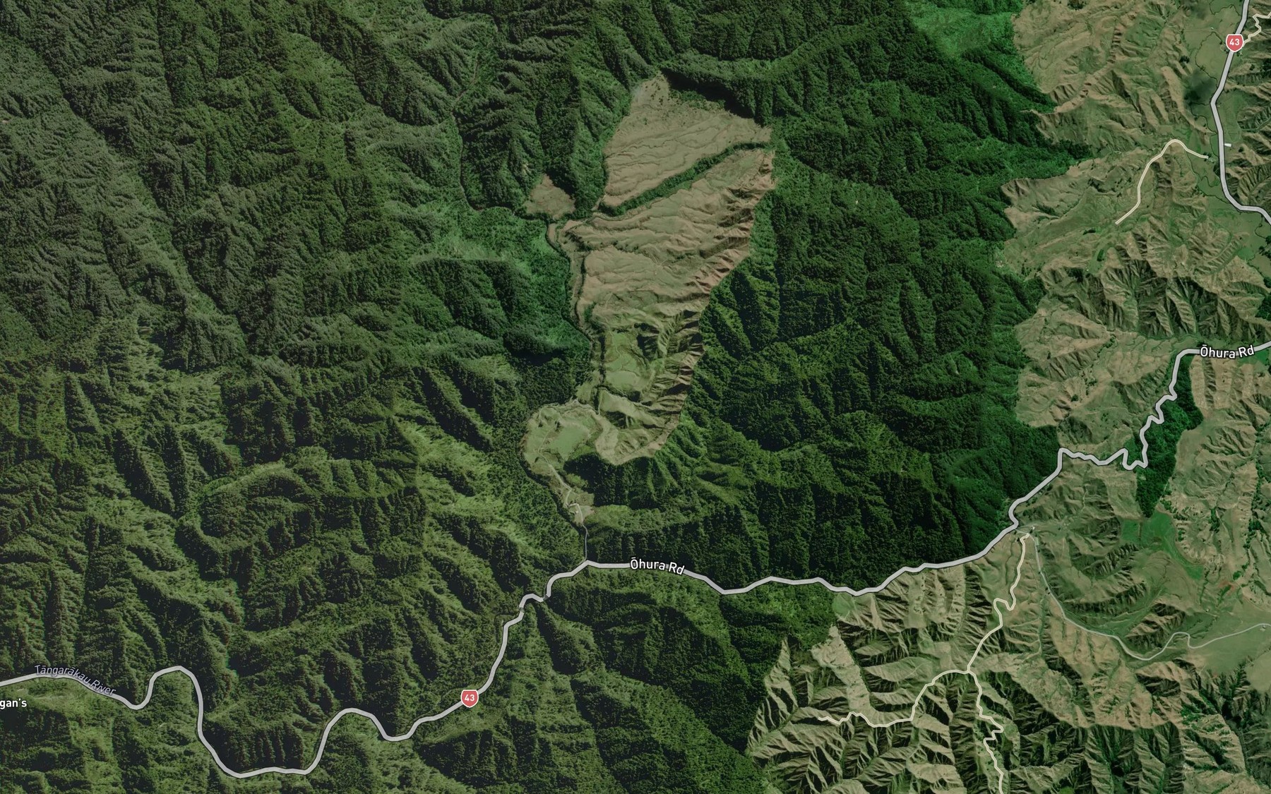 Satellite map of the Tonga Stream