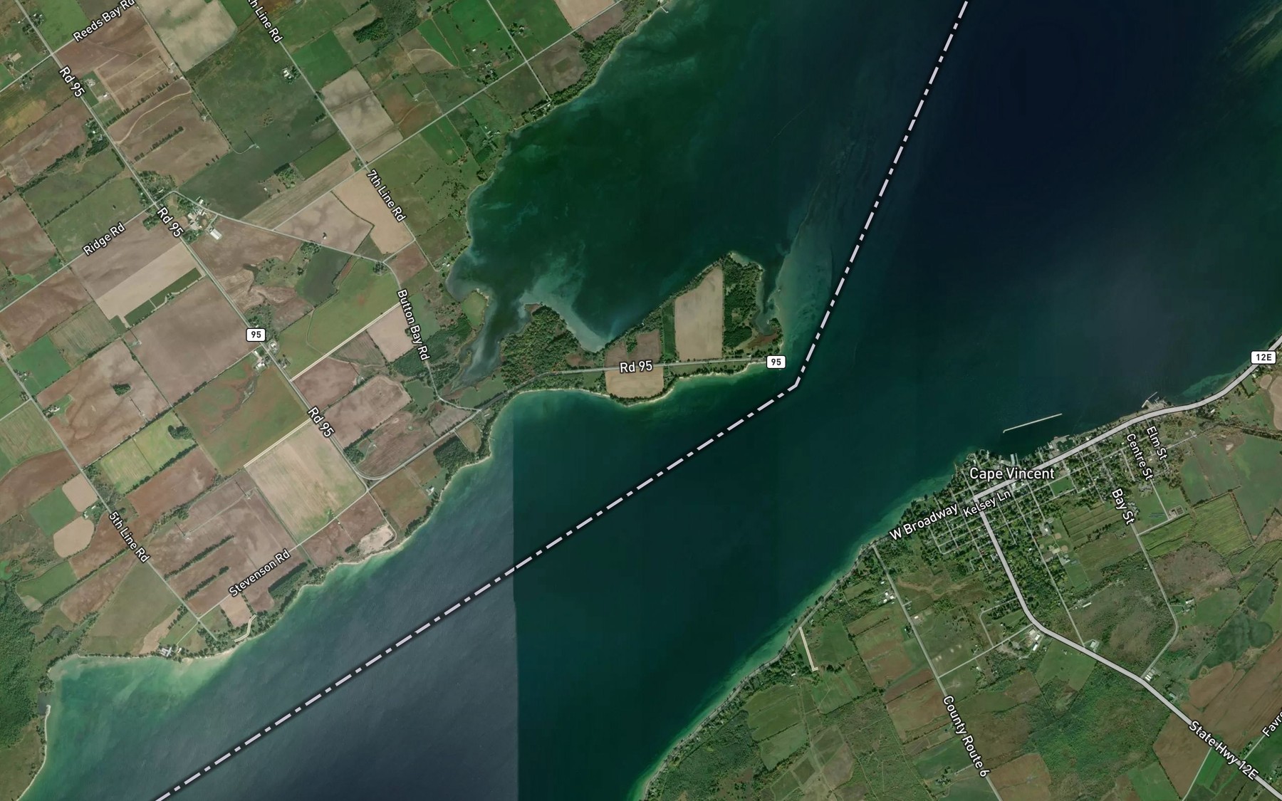 Satellite map of the Button Bay