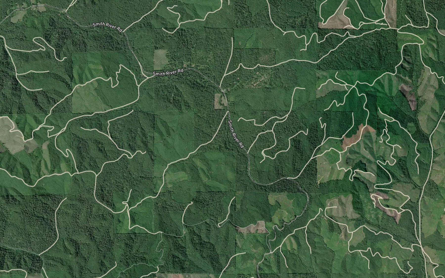 Satellite map of the Sleezer Creek
