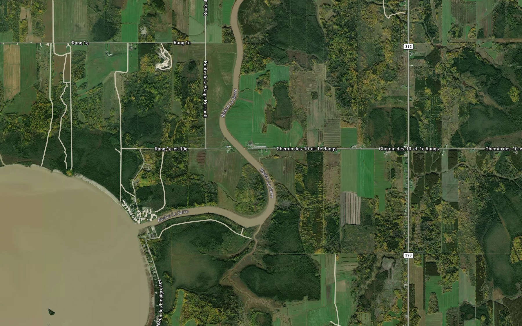 Satellite map of the Cours d'eau Gagnon