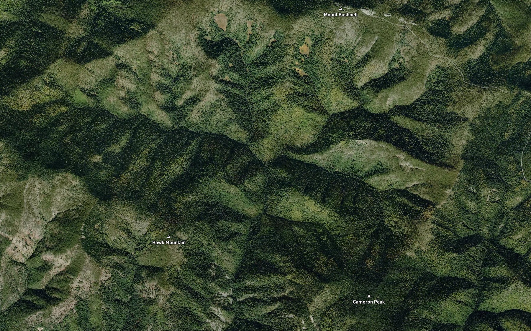 Satellite map of the Middle Fork Savanac Creek