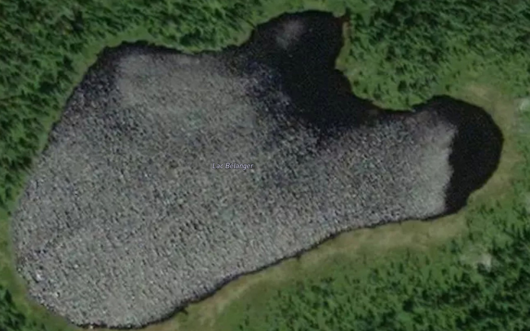 Satellite map of the Lac Belanger