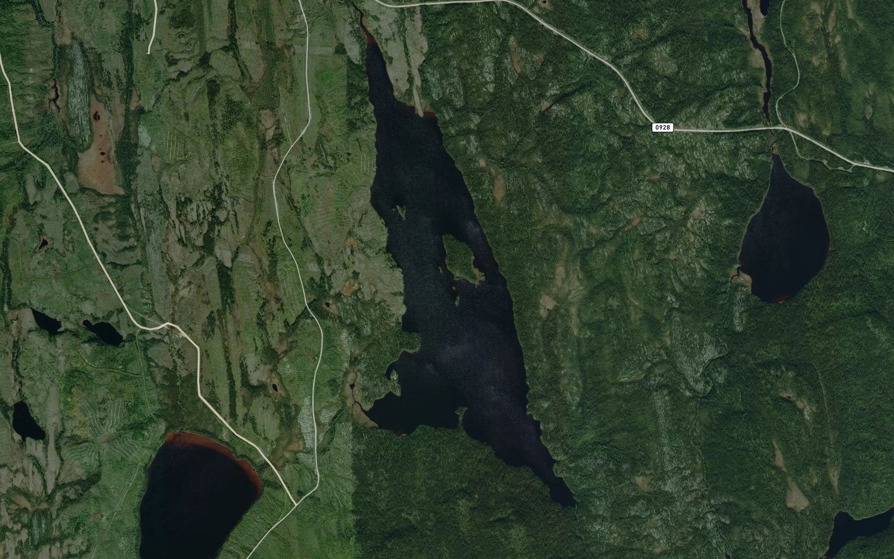 Satellite map of the Lac Paul-Emile