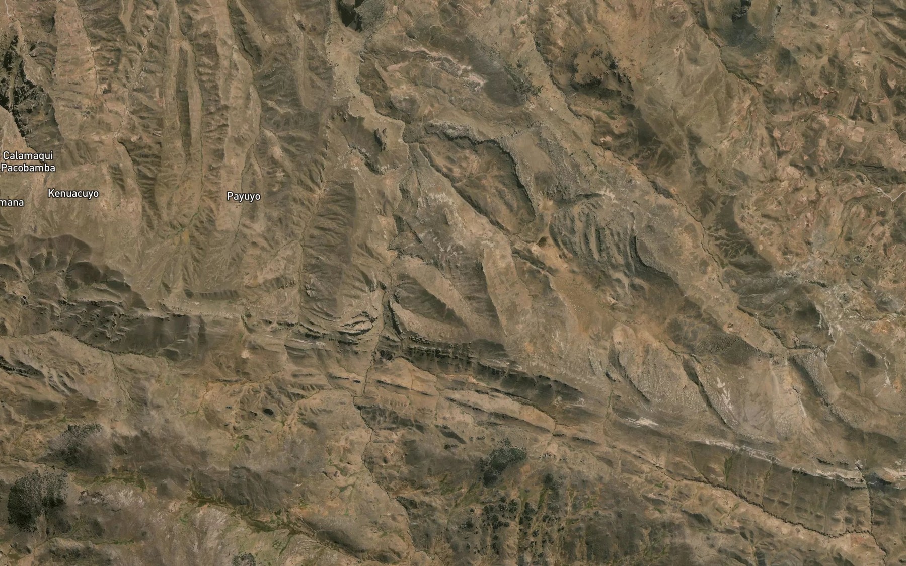 Satellite map of the Rio Ccollce